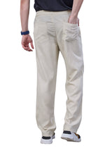 L&C Beige | Baggy Fit | Regular Length | Unisex Casual Lowers | Viscose Lyocil Linen | Plain Linen Slub