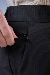 L&C Black Regular Fit Ankle Length Formal/Casual Pants For Men | Lined | Polyester Viscose Blend