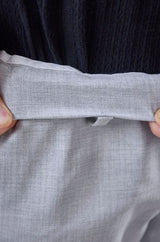 L&C Light Grey Regular Fit Ankle Length Formal/Casual Pants For Men | Lined | Polyester Viscose Blend