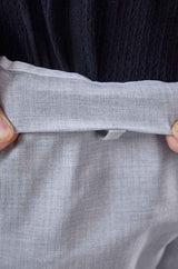 L&C Light Grey Regular Fit Ankle Length Formal/Casual Pants For Men | Lined | Polyester Viscose Blend