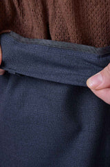 L&C Navy Checked Regular Fit Ankle Length Formal/Casual Pants For Men | Polyester Viscose Blend