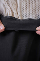 L&C Black Lined Regular Fit Ankle Length Formal/Casual Pants For Men | Polyester Viscose Blend