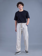 L&C Natural | Baggy Fit | Regular Length | Unisex Casual Lowers | Viscose Tehnsil Linen | Linen Slub