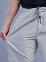L&C Light Grey | Baggy Fit | Regular Length | Unisex Casual Lowers | Viscose Tehnsil Linen | Linen Slub