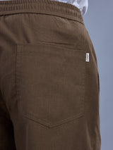 L&C Rust | Baggy Fit | Regular Length | Unisex Casual Lowers | Viscose Linen | Linen Slub