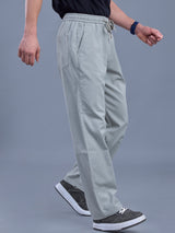 L&C Sky Blue | Baggy Fit | Regular Length | Unisex Casual Lowers | Viscose Linen | Linen Slub