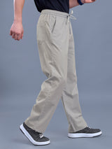 L&C Cream | Baggy Fit | Regular Length | Unisex Casual Lowers | Viscose Linen | Linen Slub