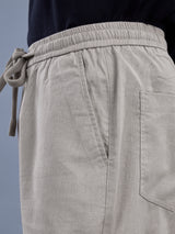 L&C Khaki | Baggy Fit | Regular Length | Unisex Casual Lowers | Viscose Linen | Linen Slub