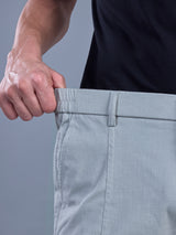 L&C Pista | Relax Fit | Regular Length | Side Elastic Casual Trousers For Men | Cotton Linen | Linen Slub