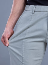 L&C Pista | Relax Fit | Regular Length | Side Elastic Casual Trousers For Men | Cotton Linen | Linen Slub