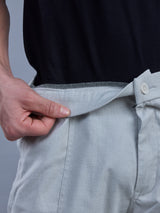L&C Pista | Relax Fit | Regular Length | Side Elastic Casual Trousers For Men | Cotton Linen | Linen Slub