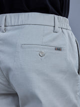 L&C Pista | Relax Fit | Regular Length | Side Elastic Casual Trousers For Men | Cotton Linen | Linen Slub