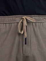 L&C Brown | Baggy Fit | Regular Length | Unisex Casual Lowers | Viscose Linen | Linen Slub