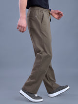 L&C Brown | Baggy Fit | Regular Length | Unisex Casual Lowers | Viscose Linen | Linen Slub