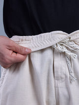 L&C Beige | Baggy Fit | Regular Length | Unisex Casual Lowers | Viscose Linen | Linen Slub