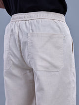 L&C Beige | Baggy Fit | Regular Length | Unisex Casual Lowers | Viscose Linen | Linen Slub