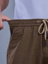 L&C Rust | Baggy Fit | Regular Length | Unisex Casual Lowers | Viscose Linen | Linen Slub