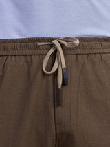 L&C Rust | Baggy Fit | Regular Length | Unisex Casual Lowers | Viscose Linen | Linen Slub