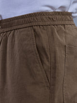L&C Rust | Baggy Fit | Regular Length | Unisex Casual Lowers | Viscose Linen | Linen Slub
