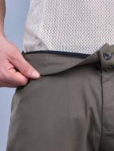 L&C Khaki | Straight Fit | Regular Length | Casual Trousers For Men with Fusing Elastic | PV 2 Way Lycra | Plain