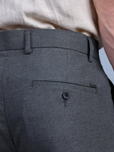 L&C Dark Grey | Straight Fit | Regular Length | Fusing Elasted Casual Trousers For Men | PV 2 Way Lycra | Plain