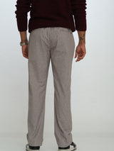 L&C Relax Fit | Regular Length | Light Grey | Linen Look | Cotton Blend | Casual Lowers for Men with chain on right side pocket