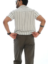 L&C Olive Green | Relax Fit | Regular Length | Checked Dobby | Casual Lowers For Men | Cotton Dobby Fabric