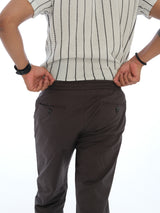L&C Grey | Relax Fit | Regular Length | Casual Lowers for Men | Checked Dobby | Cotton Comfort Fabric