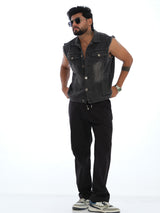 L&C Black | Relax Fit | Regular Length | Casual Checked Dobby Lowers For Men | Cotton Dobby Fabric