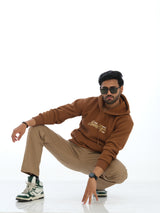 L&C Khaki | Relax Fit | Regular Length | Casual Checked Dobby | Cotton Lowers For Men