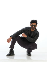 L&C Grey | Relax Fit | Regular Length Casual Trousers For Men | Imported Cordroi Fabric | Bon Pocket Dobby Design