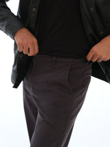 L&C Grey | Relax Fit | Regular Length Casual Trousers For Men | Imported Cordroi Fabric | Bon Pocket Dobby Design