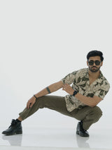 L&C Green | Relax Fit | Regular Length | Casual Trousers for Men | Imported Cordroi Dobby