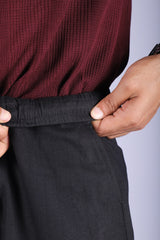 L&C Black | Linen Blend | Lined | Relax Fit | Casual Lowers for Men