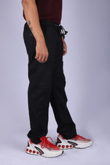 L&C Black | Linen Blend | Relax Fit | Checked Dobby Lowers