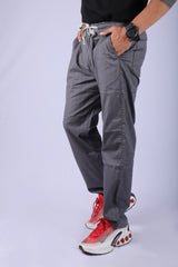 L&C Grey | Linen Blend | Checked Dobby | Relax Fit Casual Lowers for Men