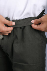 L&C Olive | Relax Fit | Linen Blend | Lined | Casual Lowers for Men