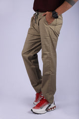 L&C Khaki | Linen Blend | Checked Dobby| Relax Fit Casual Lowers for Men