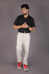 L&C Beige | Relax Fit | Linen Blend | Lined | Casual Lowers for Men