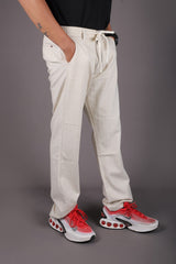 L&C Beige | Relax Fit | Linen Blend | Lined | Casual Lowers for Men