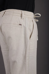 L&C Beige | Relax Fit | Linen Blend | Lined | Casual Lowers for Men