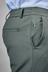 L&C Pistachio Plain Regular Fit Ankle Length Formal/Casual Pants For Men | Polyester Viscose Blend