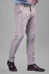 L&C Khaki Plain Regular Fit Ankle Length Formal/Casual Pants For Men | Polyester Viscose Blend