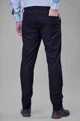 L&C Black Checked Regular Fit Ankle Length Formal/Casual Pants For Men | Polyester Viscose Blend