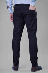 L&C Black Checked Regular Fit Ankle Length Formal/Casual Pants For Men | Polyester Viscose Blend