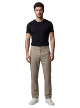 L&C Khaki | Relax Fit | Regular Length | Casual Trousers For Men | Linen Blend | Linen Slub