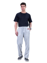 L&C Sky Blue | Baggy Fit | Regular Length | Unisex Casual Lowers | Flex Linen | Linen Slub