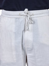 L&C Cream | Baggy Fit | Regular Length | Casual Lowers for Unisex | Flex Linen | Linen Slub