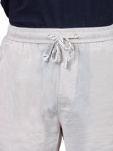 L&C Beige | Baggy Fit | Regular Length | Unisex Casual Lowers | Flex Linen | Linen Slub