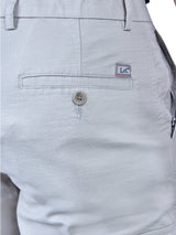 L&C Light Grey | Relax Fit | Regular Length | Gripper Elasticated Men Cargo Pants | Cotton | Dobby